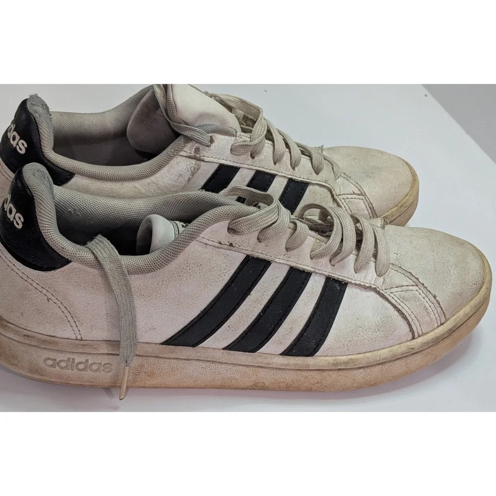 Adidas Grand Court Sneakers Mens 9 White Black Fair Casual Classic F36392